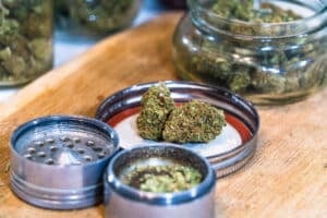 THC , CBD , medical marijuana at recreational dispensary selling cannabis or weed or pot