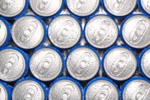 drink aluminum cans Aerial View